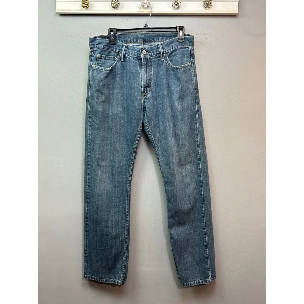 Levi's Jeans Men 34x34 Blue 514 Straight Fit‎ Medium Wash Denim 100% Cotton
